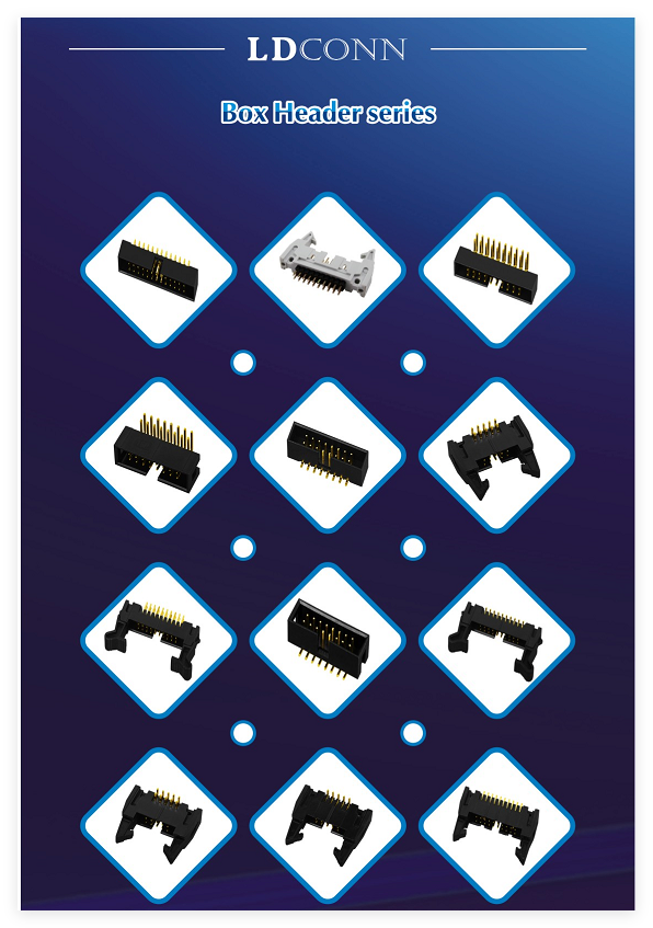 LDCONN 2.54mm box header straight type