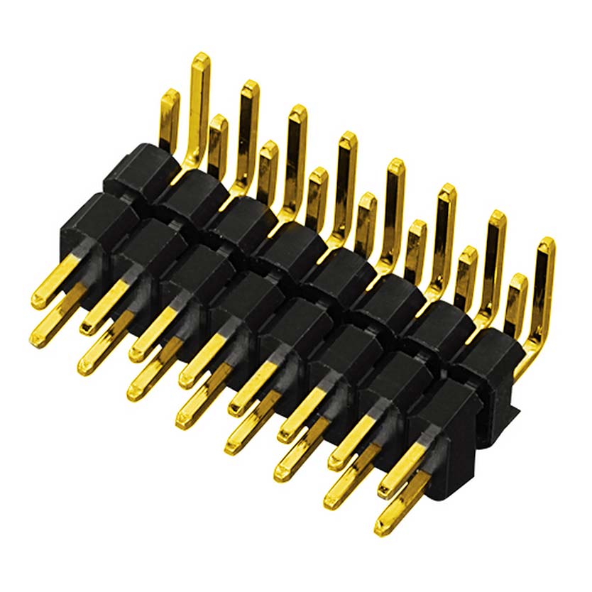 PH2.54mm Pin Header Dual Row Dual Body Right Angle Type Board to Board Connector Pin Connector 