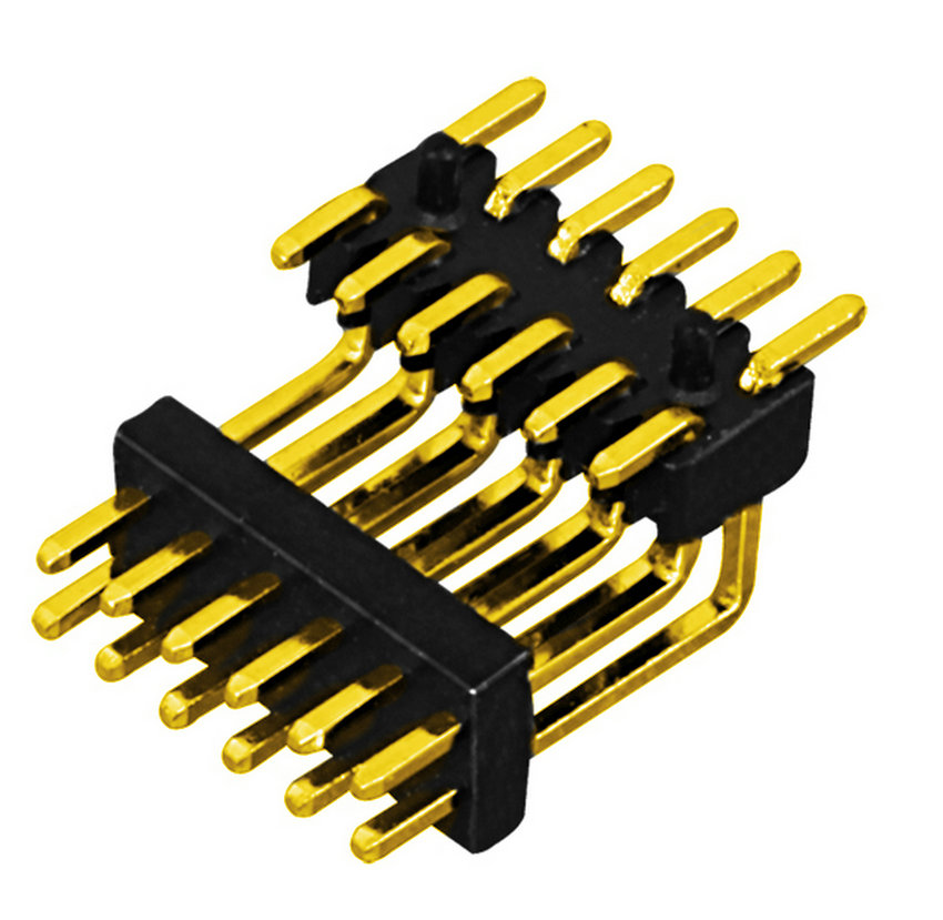PH1.27mm Pin Header Dual Row Dual Body Right Angle +SMT Type Pin Connector 
