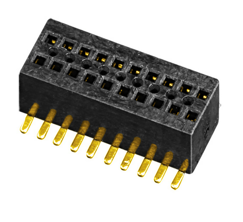 PH0.8mm Female Header H=2.6mm Dual Row U-type SMT-type with Post Board to Board Connector 
