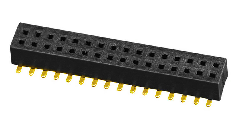 PH1.0mm Female Header H=2.0mm Dual Row U-type SMT-type with Post Board to Board Connector 