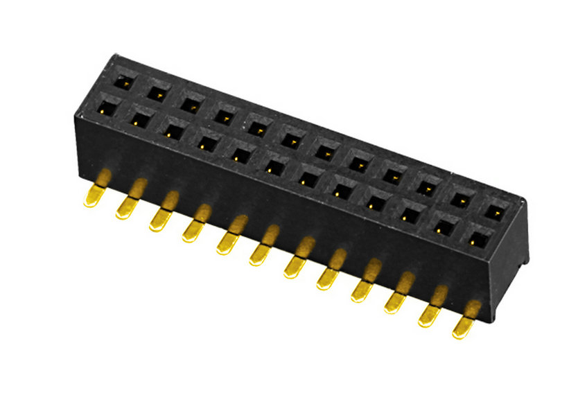 PH1.27mm Female Header H=3.4mm Dual Row U-type SMT-type with Post Board to Board Connector 