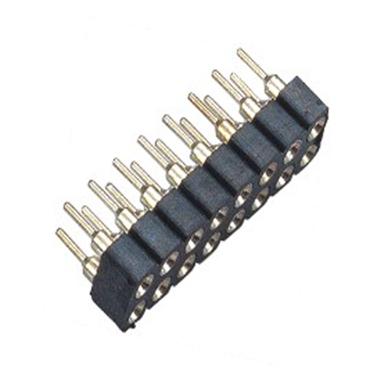 PH2.54mm Machined Female Header H=3.0 Double Row Straight Type