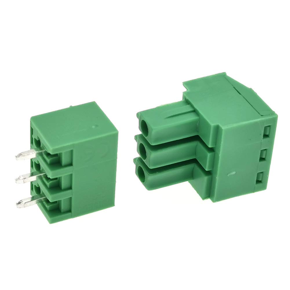 3.81mm pitch pluggable PCB screw terminal block 3pin green color 