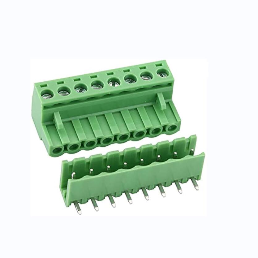 8pin 5.08mm pitch right angle PCB pluggable terminal block connector 
