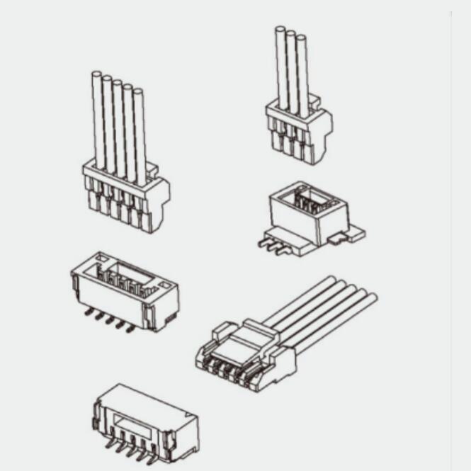 A1253 Series 1.25mm Single Row With Lock Type Connector 