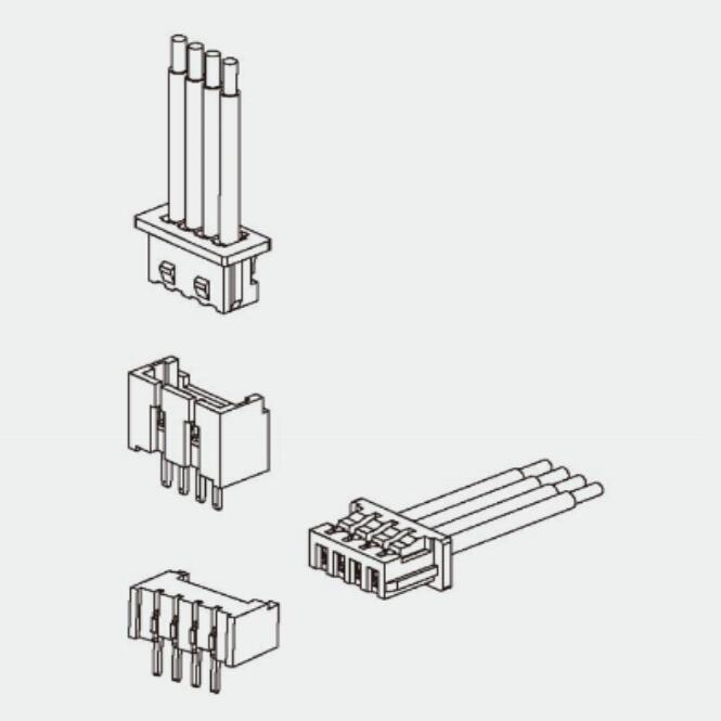 T1251 Series 1.25mm Pitch Through Hole Type Wire to Board Connector 