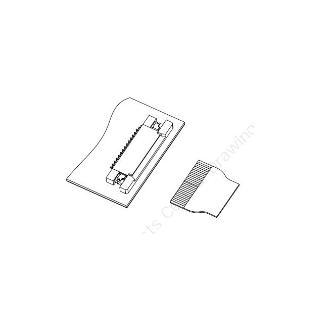 0.7mm Pitch FPC Connector  H:1.2mm Top Contact  Tin Plated 
