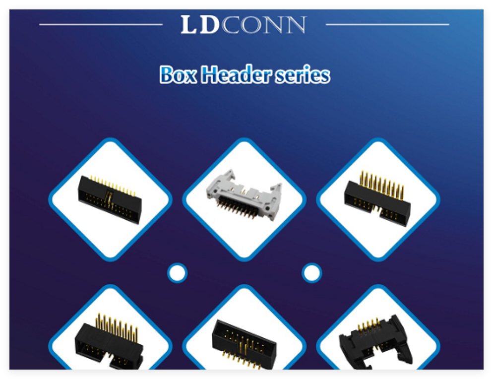 LDCONN 2.54mm box header straight type 