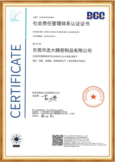 SA8000 certificate